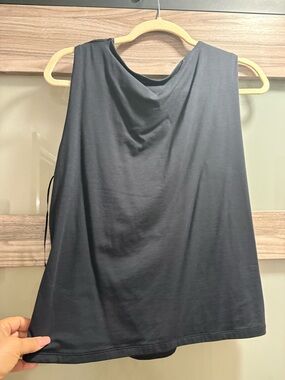 Abercrombie & Fitch Black Draped Open back Sleeveless blouse